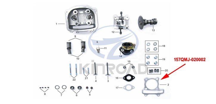 Kinroad Junta de culata de 150 cc