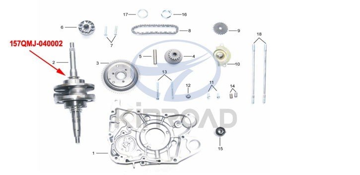 Albero motore KINROAD 150CC