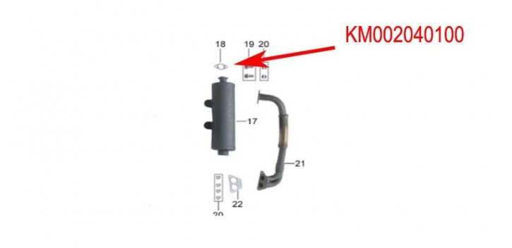 giunto di scarico kinroad 650 cc