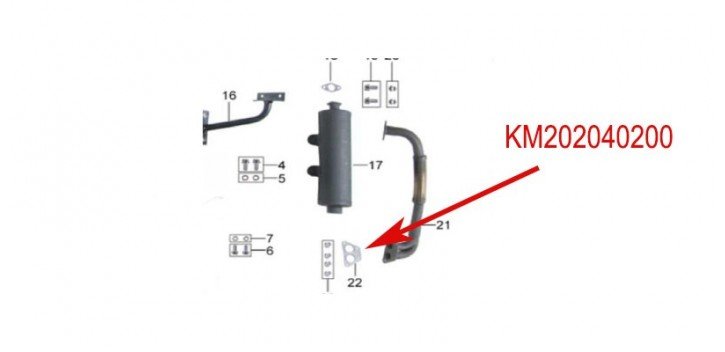 giunto di scarico kinroad 650 cc