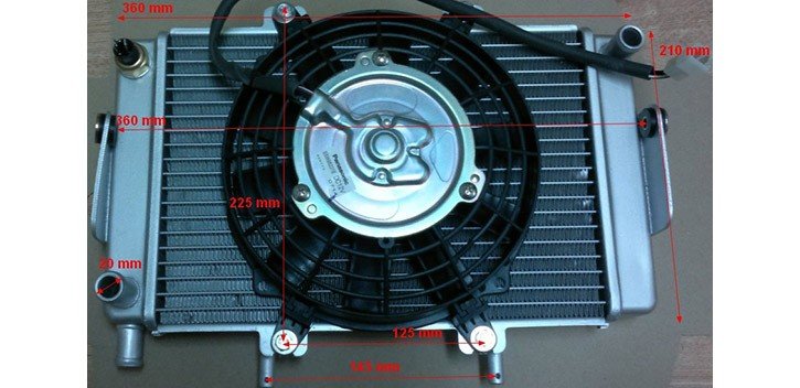 XYST260 radiatore con ventola