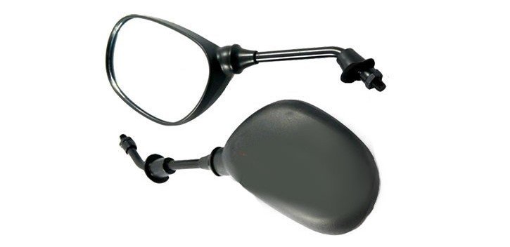 Right or left buggy rearview mirror