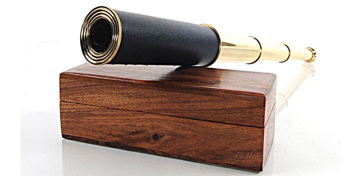 High quality vintage brass telescope